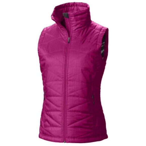 COLUMBIA | Raspberry Pink Vest "Mighty Lite II" Omni Heat Warm Puffer | Large - Picture 1 of 7